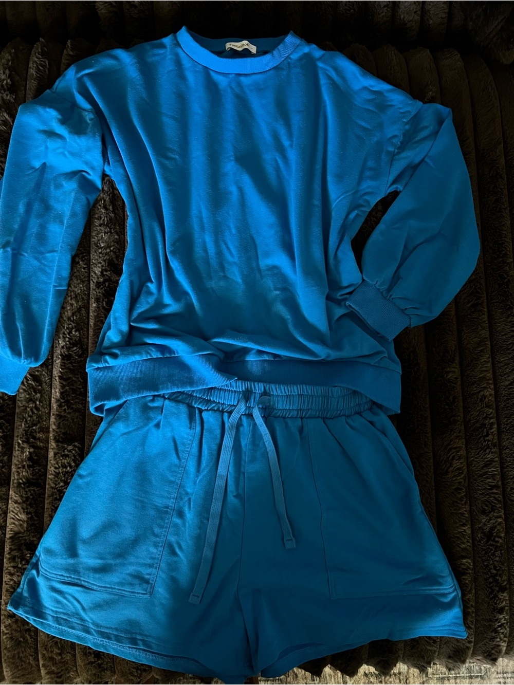 Blue Matching Shorts Set